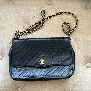 Vintage Chanel Medium Flap Quilted Leather Bag